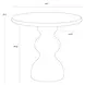 Emilio Dune 34" Round Concrete Top Outdoor Bistro Table