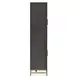Lindon Coffee Bean and Burnished Brass 4 Glass Door Display Cabinet
