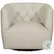 Maelis Taupe Leather Swivel Chair