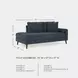 Bixler Navy Corner Chaise