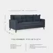 Bixler Navy 79" Sofa
