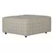 McPherson Buff and Winter Upholstered Square Cocktail Ottoman with Caster