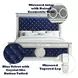 Varian Blue and Silver Queen Upholstered Panel Bed with Nailhead Trim