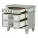 Varian Silver 3 Drawer Nightstand