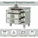 Varian Silver 3 Drawer Nightstand