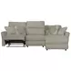 McPherson Buff and Winter 3 Piece Modular Power Reclining RAF Chaise Sectional with USB Charging
