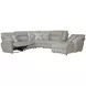 McPherson Buff and Winter 6 Piece Modular Power Reclining Sectional with USB Charging