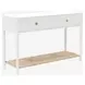 Cleo White Rectangular Console Table