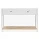 Cleo White Rectangular Console Table