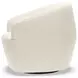 Natalie White Upholstered Swivel Chair