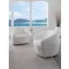 Natalie Ivory Upholstered Swivel Chair