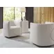 Ingrid Ivory Upholstered Swivel Chair