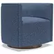 Ingrid Blue Upholstered Swivel Chair