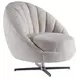 Lucille Beige Upholstered Swivel Chair