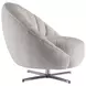 Lucille Beige Upholstered Swivel Chair