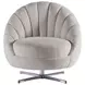 Lucille Beige Upholstered Swivel Chair