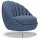 Lucille Blue Upholstered Swivel Chair