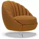 Lucille Orange Upholstered Swivel Chair