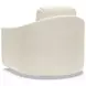 Liz White Upholstered Swivel Chair