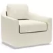 Liz White Upholstered Swivel Chair