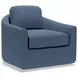 Liz Blue Upholstered Swivel Chair