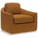 Liz Orange Upholstered Swivel Chair