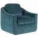 Liz Aqua Upholstered Swivel Chair