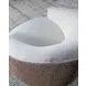 Natalie Ivory Upholstered Woven Swivel Chair