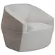 Natalie Ivory Upholstered Woven Swivel Chair