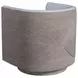 Ingrid White Upholstered Woven Swivel Chair