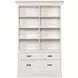Structures White Double Storage Bookcase with 8 Shelves