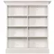 Structures White Double Mid Height Bookcase with 8 Shelves