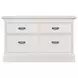 Structures White Double Storage Console with 4 Drawers