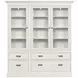 Structures White 81" Triple Storage Display with 6 Drawers