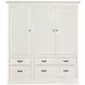 Structures White 81" Triple Storage Display with 6 Drawers
