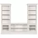 Structures Quad White 102" Entertainment Console with Bookcase and 2 Doors