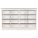 Structures Quad White Mid Height Bookcase with 16 Shelves