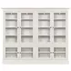 Structures Quad White 8 Door Display Cabinet