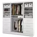 Pur White 86" Classic Open Storage Unit With 6 Drawers