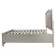 Kaitlyn Gray and Champagne Queen Upholstered Storage Panel Bed with LED