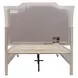 Kaitlyn Gray and Champagne Queen Upholstered Storage Panel Bed with LED