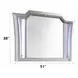 Kaitlyn Champagne Rectangular Dresser Mirror with LED and Nailhead Trim