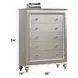 Kaitlyn Champagne 5 Drawer Chest