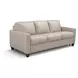 Millbrook Taupe Plain Leather 84" Sofa