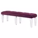 Varian Burgundy Upholstered Dining Bench with Nailhead Trim