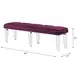 Varian Burgundy Upholstered Dining Bench with Nailhead Trim