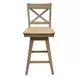 Wooden Barstools Natural Oak X Back Swivel Bar Stool Set of 2