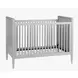 Modern Nursery Light Gray Convertible Crib