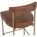 Astellan Bravo Cognac Upholstered Counter Height Stool