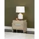 District Weathered Oak 2 Drawer Nightstand with USB Charging
